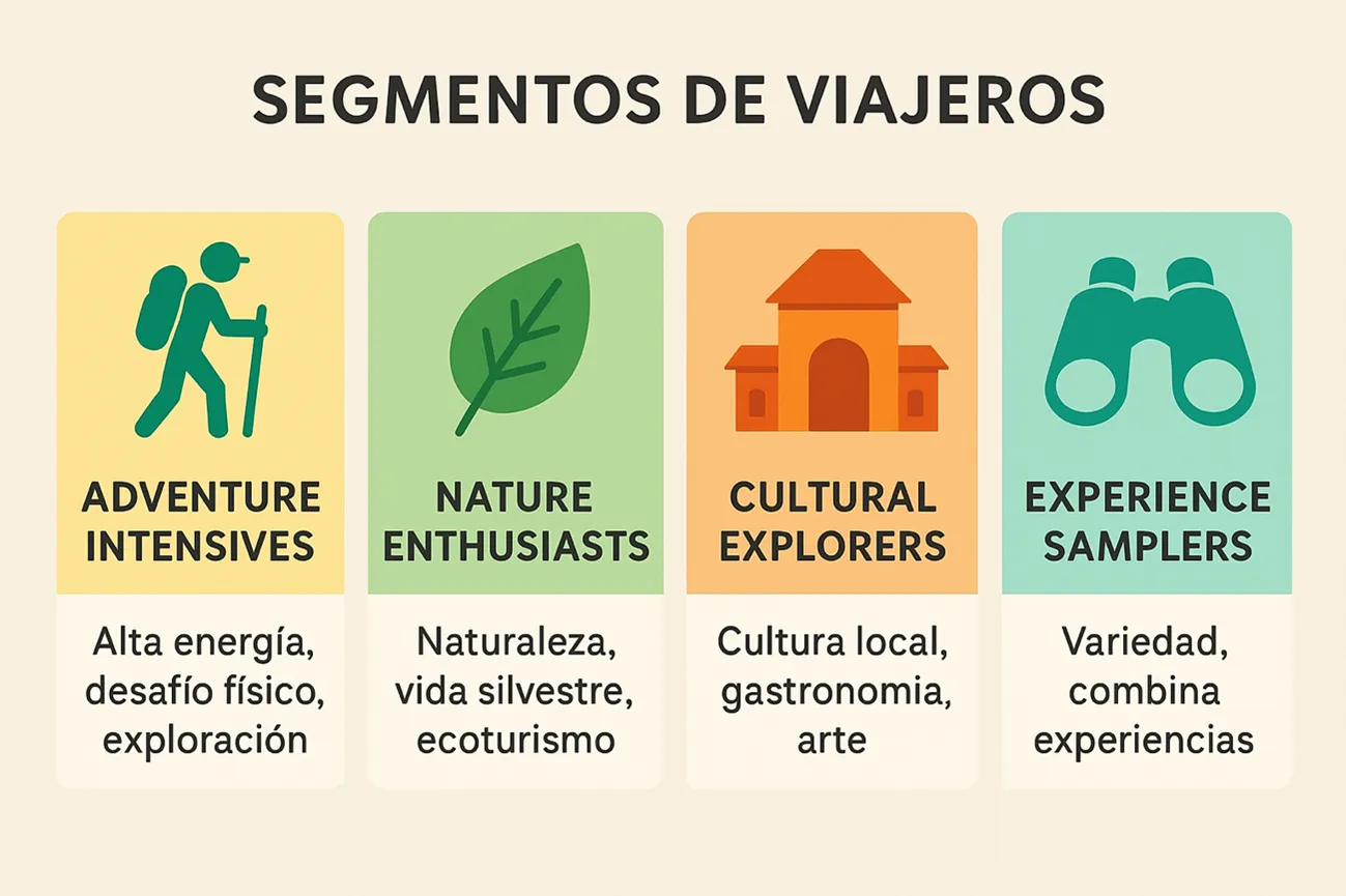 Segmentos de viajeros identificados