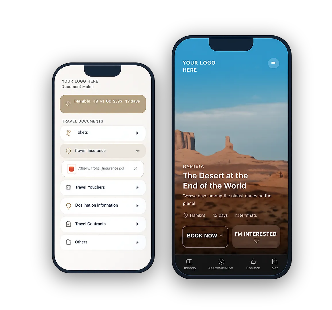 Sección de la app para viajeros